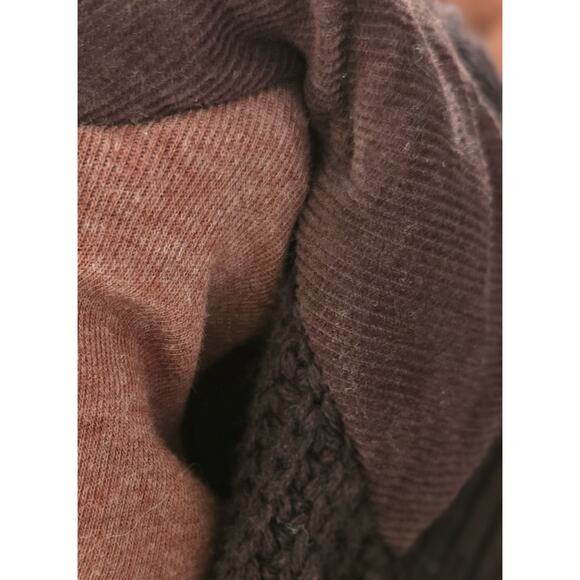 Ted Baker Half Button Mock Neck Knit Sweater Brown Red Undertone Size 2 Small - Picture 7 of 13